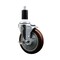 Service Caster 5'' Maroon Poly Swivel 1-3/8'' Expanding Stem Caster with Brake SCC-EX20S514-PPUB-MRN-TLB-138 - alternate 1